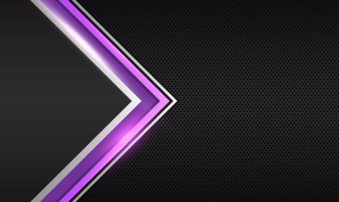 Mavi ve gümüş üçgen çizgileri olan fütürist teknoloji afişi. Vektör illüstrasyonu.