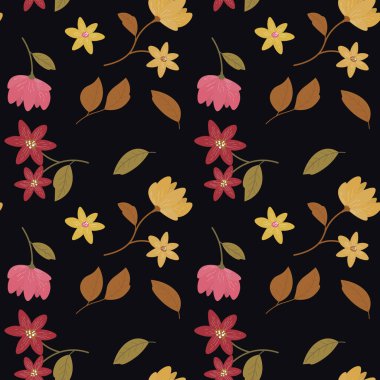 Soyut organik çiçek desenli arka plan. Vektör illüstrasyonu.