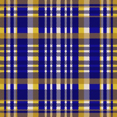 Kusursuz ekose desenli arka plan. Kumaş dokusu. Vektör illüstrasyonu.