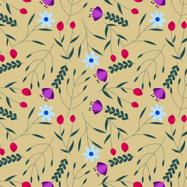 Fondo Patrón Floral Orgánico Abstracto Ilustración Vectorial — Vector de stock