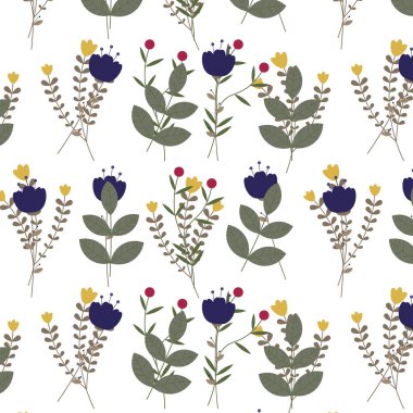 Soyut organik çiçek desenli arka plan. Vektör illüstrasyonu.