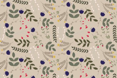 Soyut organik çiçek desenli arka plan. Vektör illüstrasyonu.