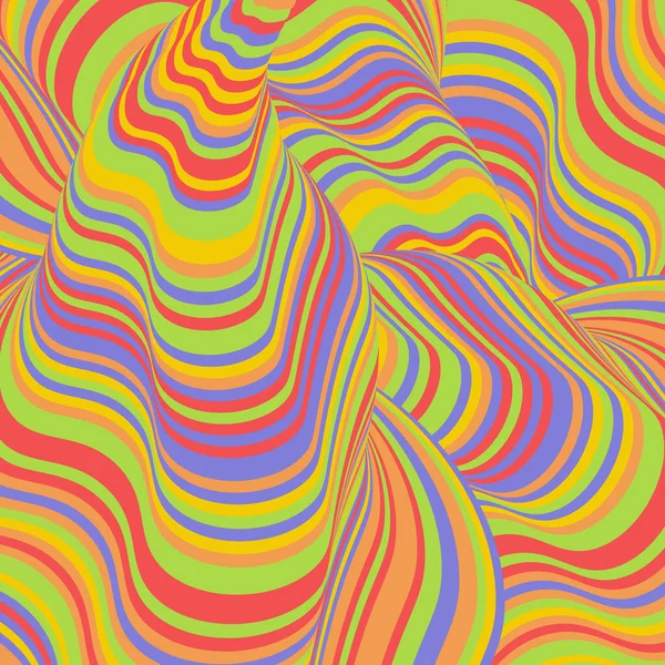 Abstract Psychedelic Groovy Background Vector Illustration — Stock Vector