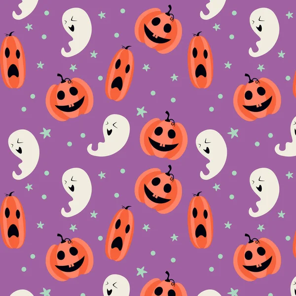 Resumen Patrón Halloween Fondo Diseño Ilustración Vectorial — Vector de stock