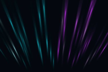 Soyut mavi ve pembe neon perspektif çizgileri arka plan. Vektör illüstrasyonu.