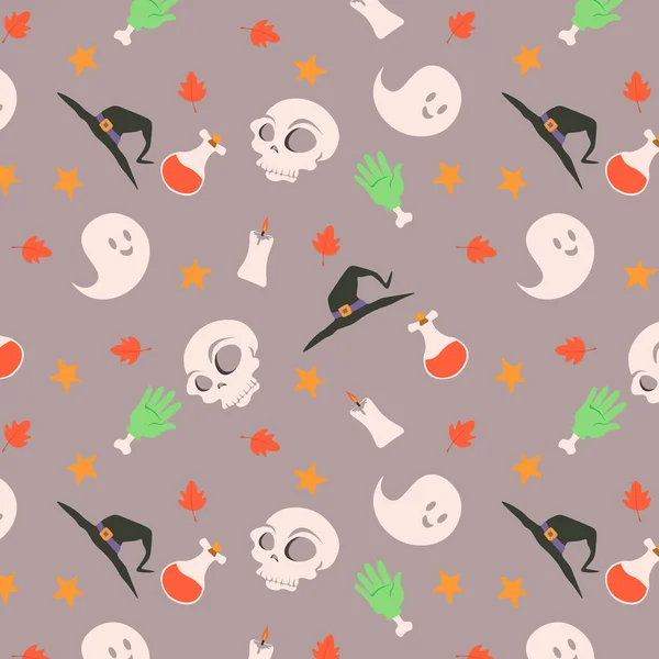 Abstrakt Halloween Mönster Design Bakgrund Vektorillustration — Stock vektor