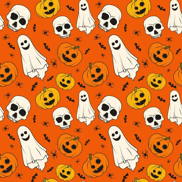 Resumen Patrón Halloween Fondo Diseño Ilustración Vectorial — Archivo Imágenes Vectoriales