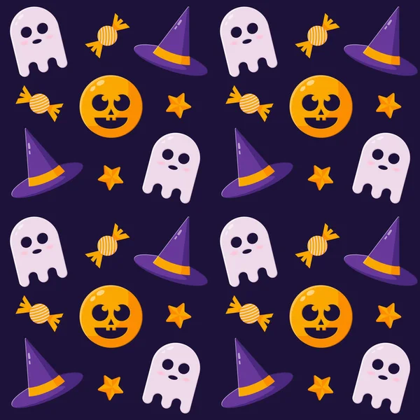 Abstraktní Halloween Vzor Design Pozadí Vektorová Ilustrace — Stockový vektor