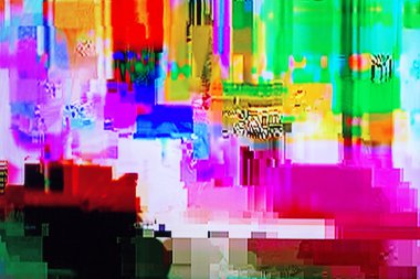 renkli arka plan doku. glitches, bozulma ekran Dijital Tv uydu kanalları yayın.