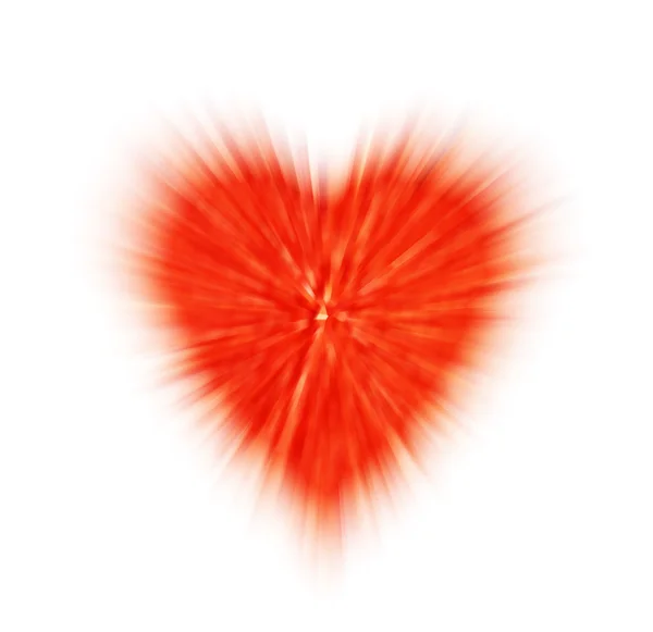 Abstract red heart on a white background. the concept of love, Valentine's day — Stock Photo, Image