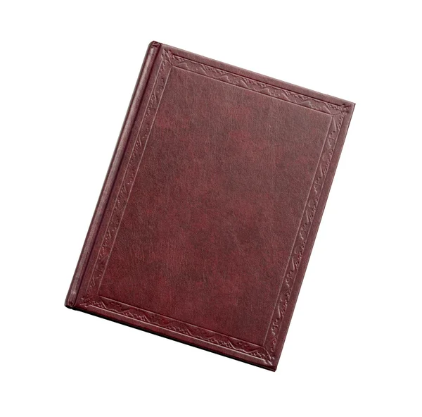 Kolor czerwono brązowy książka na białym tle — Zdjęcie stockowe