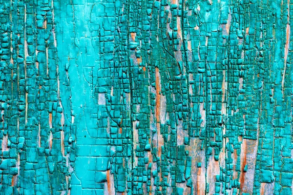 Background texture of wooden barn planks with remnants of old green paint — Stock Photo, Image