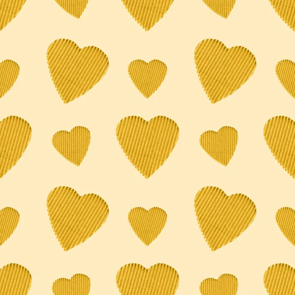 Безшовний Візерунок Картонних Сердець Fortuna Золотий Колір Тлі Набору Вітрил — стокове фото