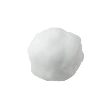 beyaz arkaplanda izole edilmiş yuvarlak kartopu