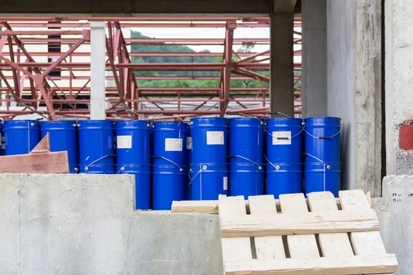 Blue barrels — Stock Photo, Image