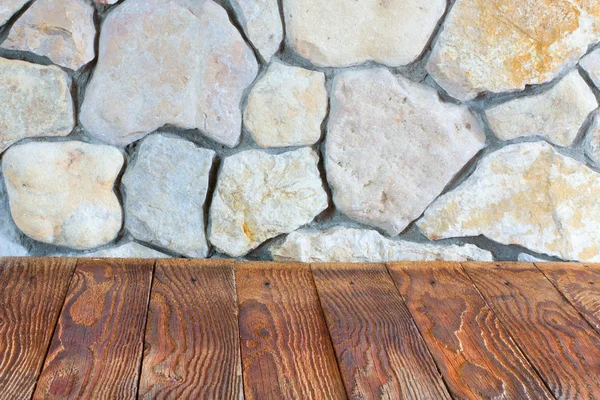 Pedra e madeira — Fotografia de Stock