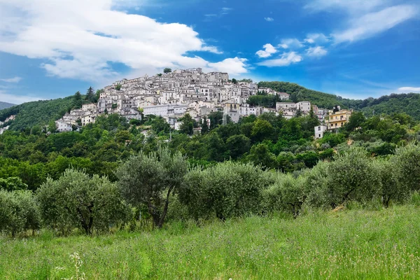 Liten by heter Pretoro i Chieti provins (Italien) — Stockfoto