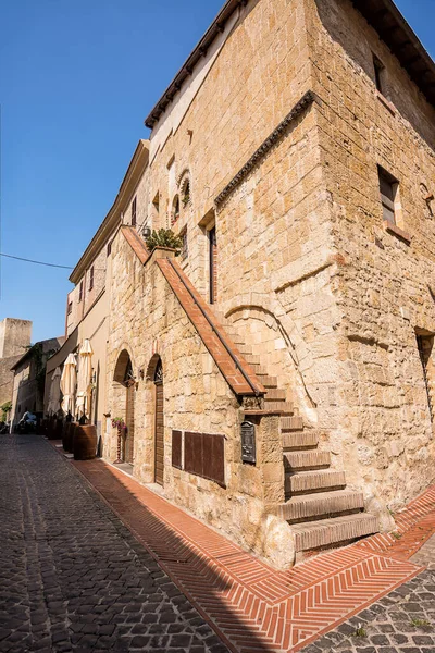 Ancient Stone House Historic Center Tarquinia Italy — Stock Photo, Image