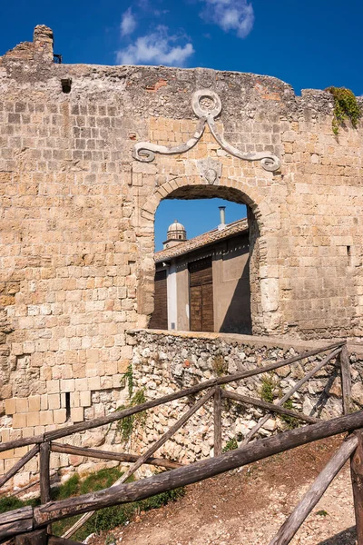 Murar Och Antika Porten Till Tarquinias Historiska Centrum Italien — Stockfoto