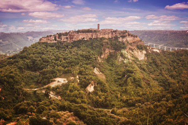 Krásný Panoramatický Výhled Slavnou Civita Bagnoregio Údolím Tiber Lazio Itálie — Stock fotografie