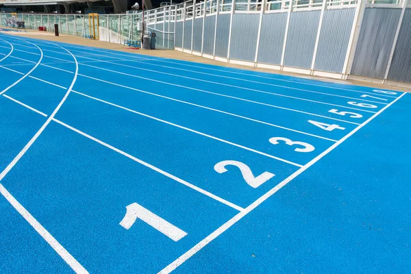 Starting Line Race Stadium Starting Blocks — Stock Photo, Image