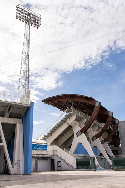 Pescara Italia Mayo 2021 Exterior Los Stands Cubiertos Del Estadio — Foto de Stock