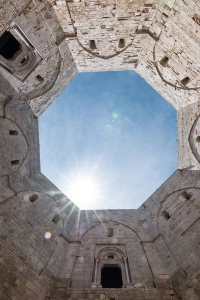 Andria Italy June 2021 View Sky Octagonal Internal Courtyard Catello — Stock Photo, Image