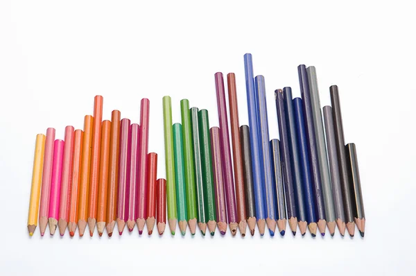 Pencils used, worn and blunt — Stock Photo, Image