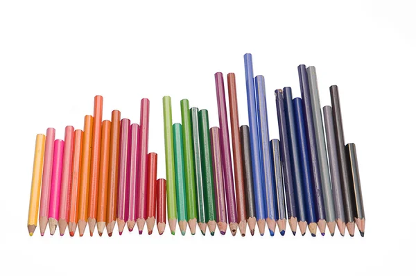 Pencils used, worn and blunt — Stock Photo, Image