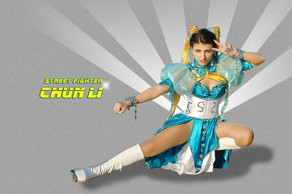 Cosplayers Chun Li — Foto de Stock