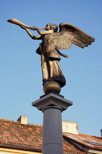 The angel playing the horn — Stock Photo, Image