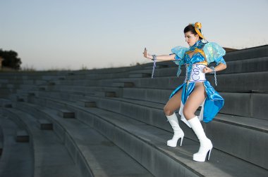 Kadın Cosplayers için elbise ile