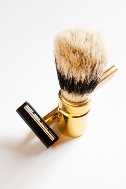 Seti eski tıraş sakal için araçları