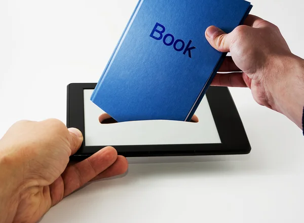 Download a book — Stock Photo, Image