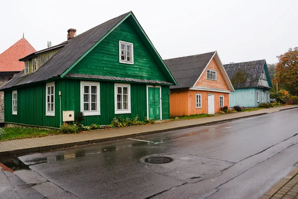 Houses Caraite in Trakai — Stock Photo, Image