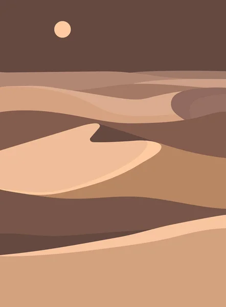 Fond vectoriel abstrait avec paysage désertique — Image vectorielle