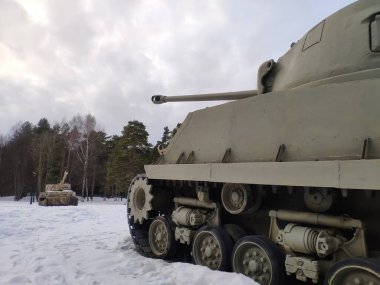 M4A2 Sherman Tankı. İkinci Dünya Savaşı döneminin ana Amerikan orta tankı.