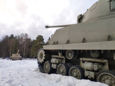 M4A2 Sherman Tankı. İkinci Dünya Savaşı döneminin ana Amerikan orta tankı.