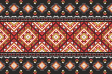 Yerli Güneybatı Geometrik Soyut Etnik Düzen. Aztek Amerikalı Meksikalı Navajo kabilesi kusursuz. Boho Hint dokusu süslemesi kumaşsız kumaş tasarımı. Tekstil baskı halısı modası için.