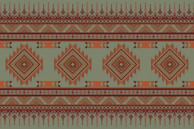 Etnik süsleme ile kusursuz desen. Geometrik arkaplan. vektör illüstrasyonu