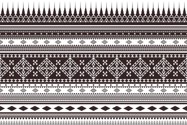 Etnik boho kusursuz desen. kabile kumaşının siyah ve beyaz dokusu. vektör illüstrasyonu.
