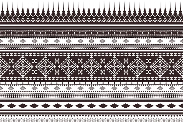 Siyah ve beyaz Güneybatı Geometrik Soyut Etnik Düzen kusursuz. Aztek Amerikan Meksika Navajo kabilesi dokusu. Boho Hint tekstil süslemesi örülmüş tekstil baskı halısı için kusursuz kumaş tasarımı