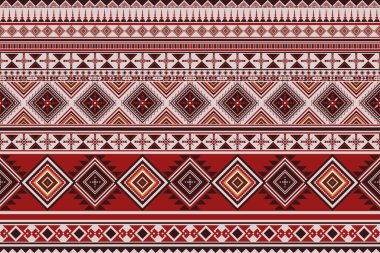 Yerli Vintage Güneybatı Geometrik Soyut Etnik Desen. Aztek Amerikalı Meksikalı Navajo kabilesi kusursuz. Boho Hint dokusu dokuma, tekstil, duvar kâğıdı, sarong, halı, moda tasarımı