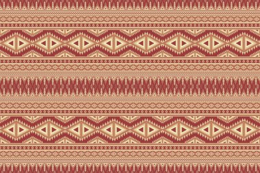 Kırmızı Güneybatı Geometrik Soyut Etnik Düzen kusursuz. Aztek Amerikan Meksika Navajo kabilesi dokusu. Kumaş tasarımı, baskı halısı, moda