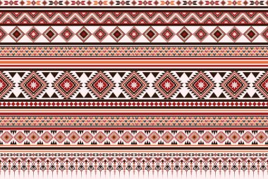 Klasik Güneybatı Geometrik Soyut Etnik Desen. Aztek asıllı Amerikan Navajo kabilesi kusursuz. Boho kumaş dokusu, dokunmuş tekstil baskı halı modası için süs tasarımı.