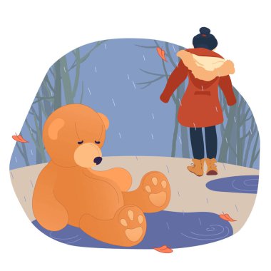 Bir oyuncak ayı yağmurda terk edilir ve çocuk gider. Autumn Park 'ta gereksiz bir oyuncak. Yalnızlığın ve kırık aşkın temsilcisi. Yaşam önceliklerini değiştirme ve büyüme kavramı.