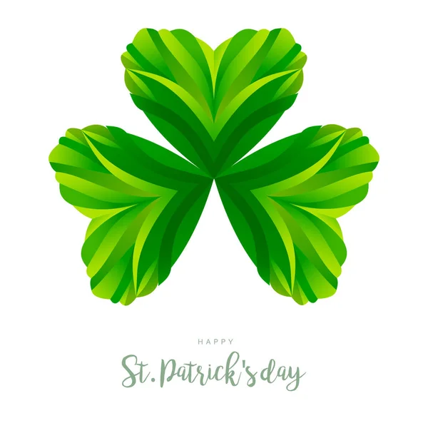 Πράσινο Τριφύλλι Εικονογράφηση Διάνυσμα Για Διακόσμηση Ημέρα Του Αγίου Πατρικίου — Διανυσματικό Αρχείο