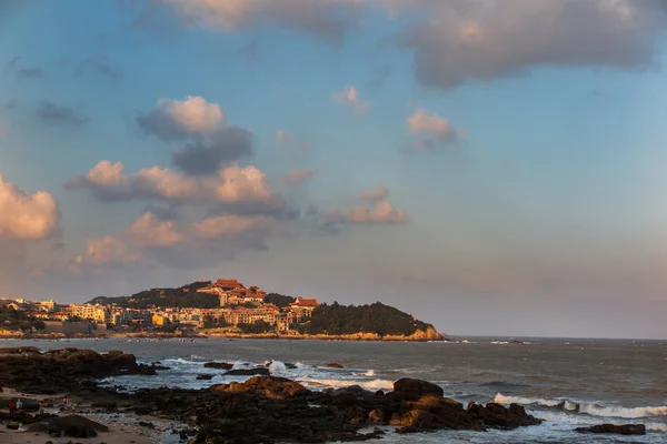 Abendblick auf die Insel Meizhou. Stockfoto