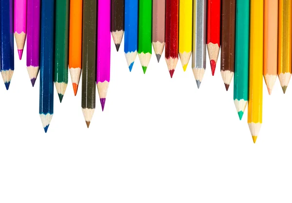 Lápices de colores aislados sobre fondo blanco —  Fotos de Stock