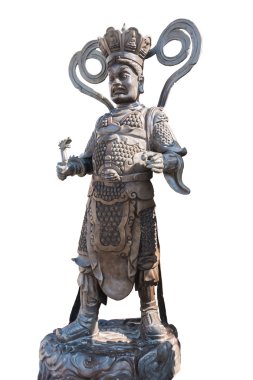 heykel Çin beyaz arkasında izole Wat Phananchoeng Tayland
